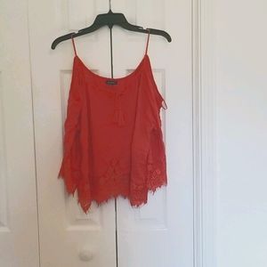 XL cold shoulder cropped blouse